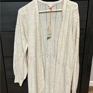 Knox Rose Cream Open-Front Cardigan